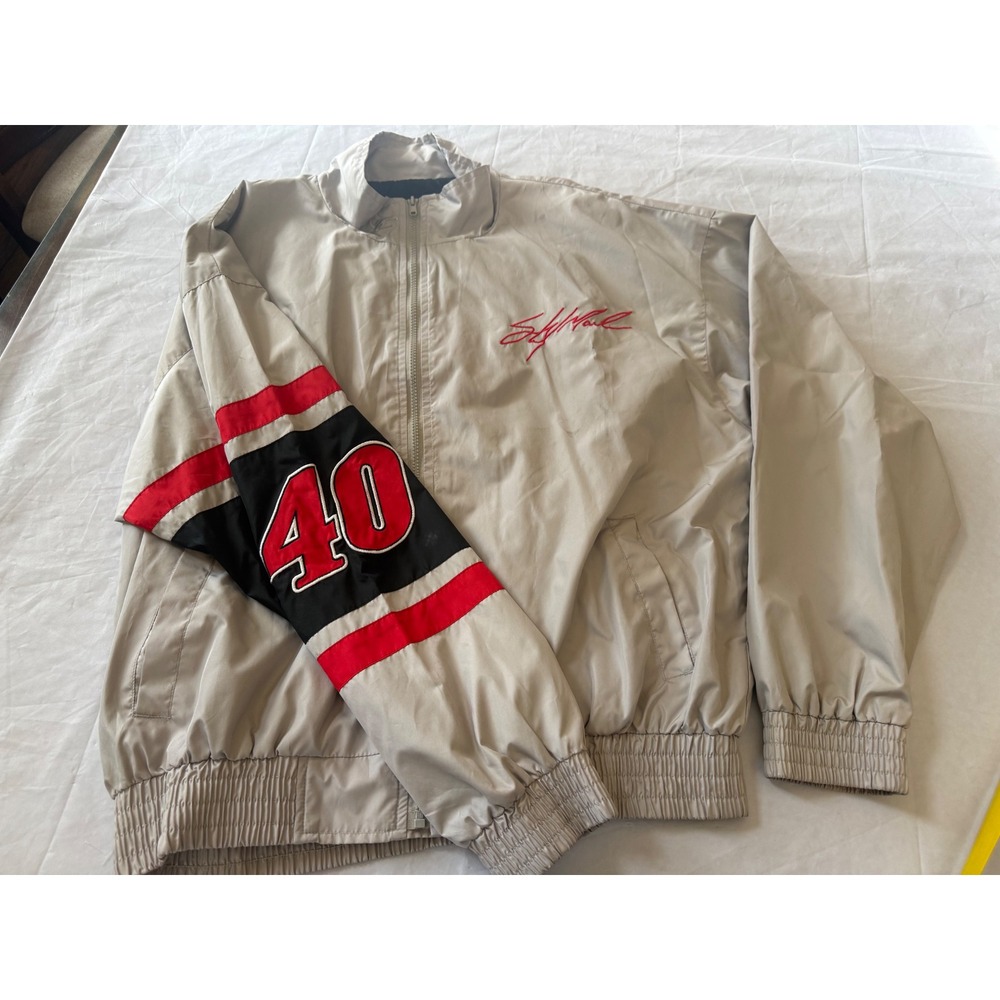Chase Authentics NASCAR Jacket Mens L Tan Sterling Marlin Coors Light 40 Racing